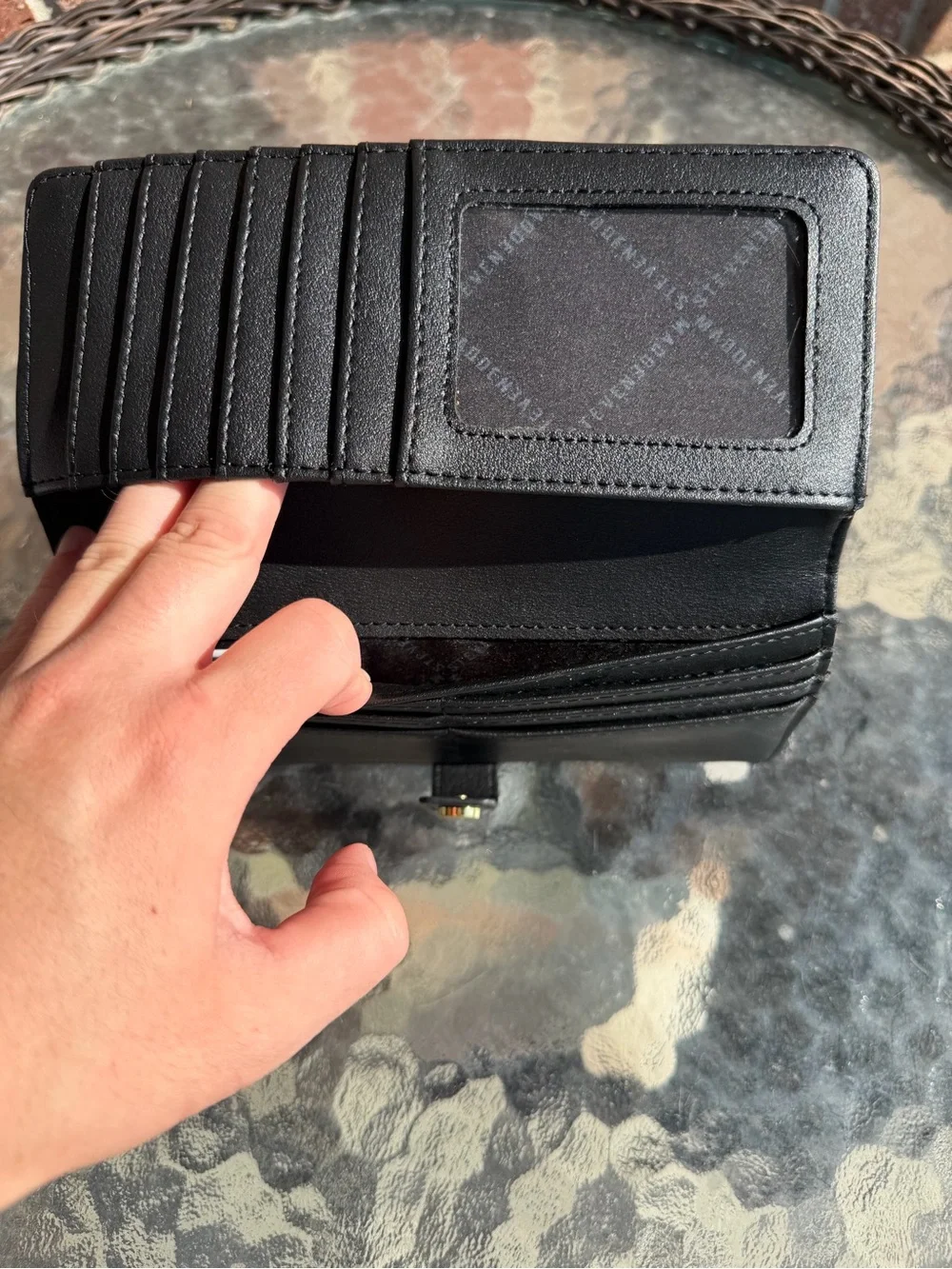 Steve Madden Black Women’s Wallet with Snap Closure